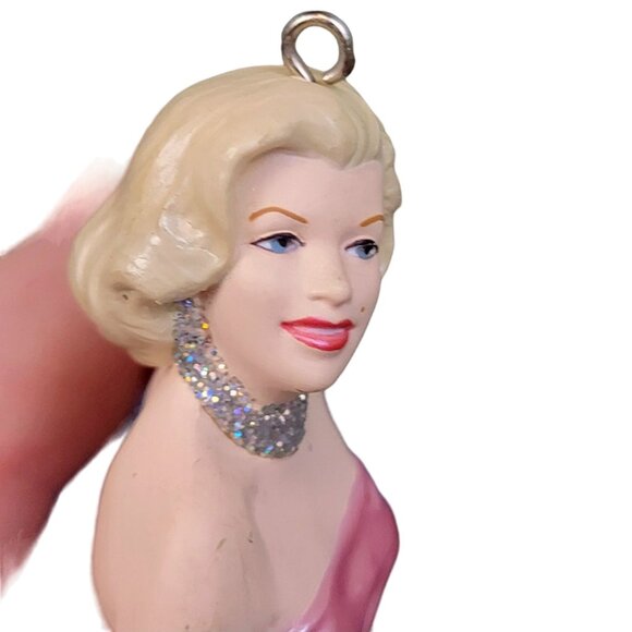 Hallmark Marilyn Monroe 1997 Vintage Keepsake Ornament Pink Gown Christmas Tree - Picture 9 of 13
